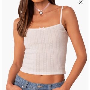 Edikted Soft Pink Lace Cami Top